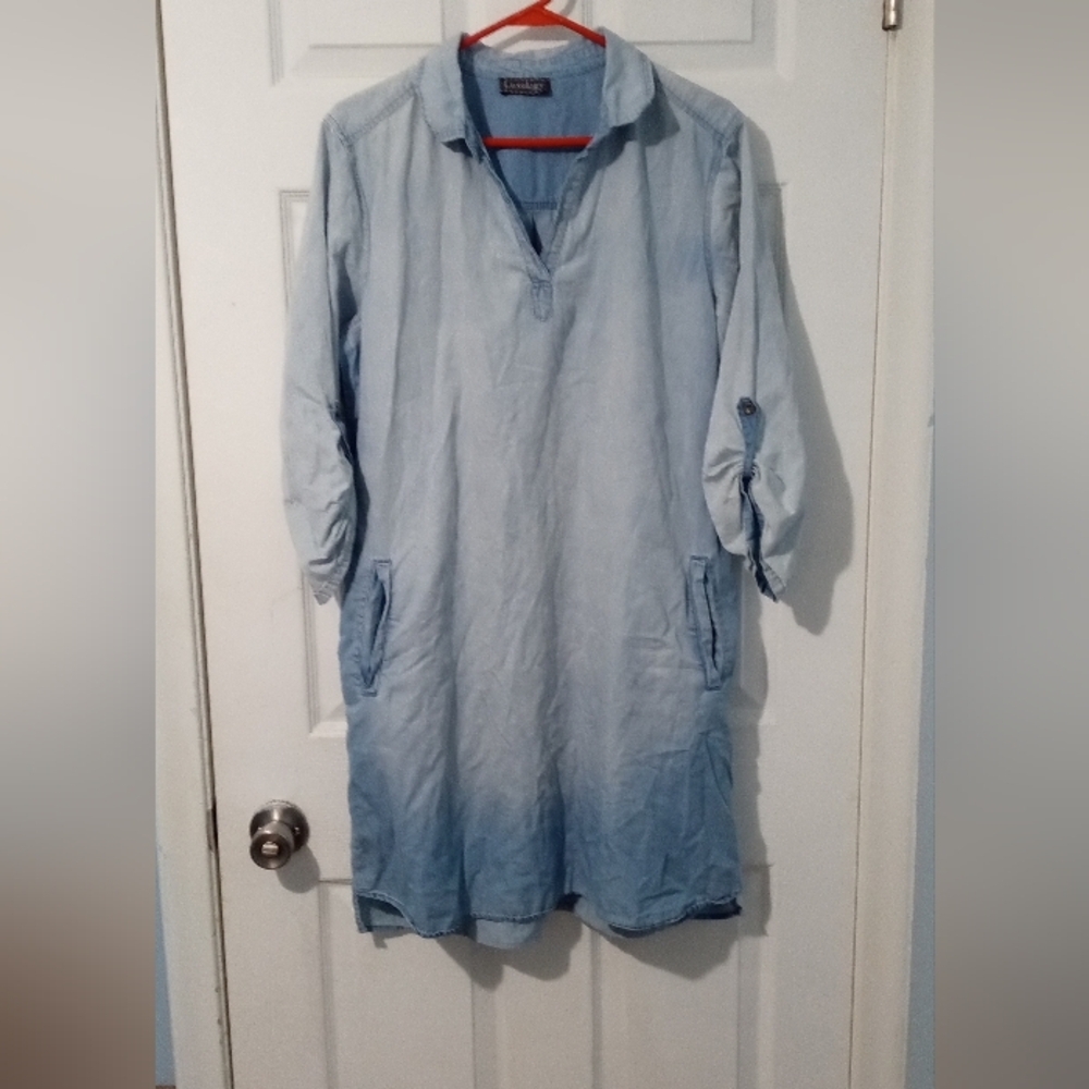 Luxology Light Blue Midi Dress